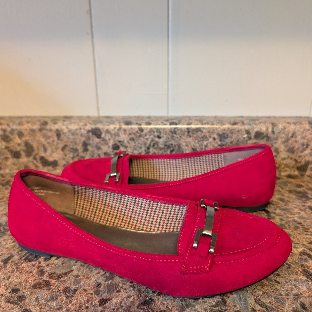 1HR Sale Coach And Four Red Women's Loafers